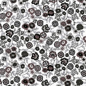 Papel de Parede Plástico Adesivo 45CMX15M Flores 2