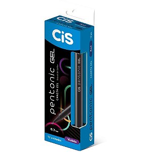 Caneta GEL CIS Pentonic 0,7MM Violeta CX com 12
