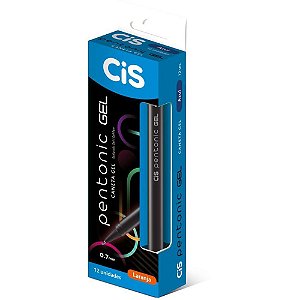 Caneta GEL CIS Pentonic 0,7MM Laranja CX com 12