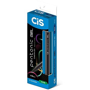 Caneta GEL CIS Pentonic 0,6MM Verde CX com 12