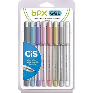Caneta GEL CIS BPX GEL 07MM 8 Cores