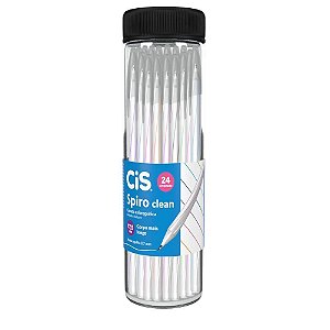 Caneta Esferográfica CIS Spiro Clean 0,7MM – Pote com 24 Cores Sortidas