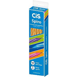 Caneta Esferográfica CIS Spiro 0,7MM Laranja Caixa com 12