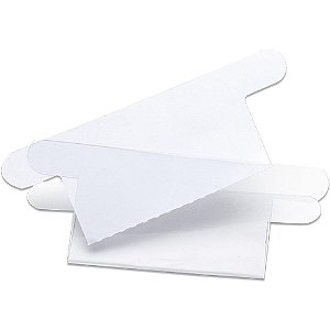 Visor para Pasta Suspensa com Etiqueta Branca  Pacote com 50 Unidades