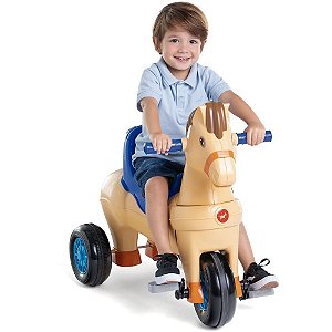 Veículo para Bebê Potó Calesita 2 em 1 Azul com Som