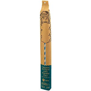 Vareta para Doce Algodão DOCE34,5X6MM AZ/BC PAP PCT com 20