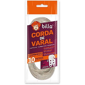 Varal Corda de AÇO com PVC 10M