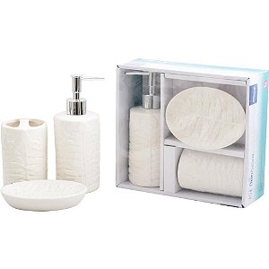 Utensílios para Banheiro KIT Ceramica 3 PCS 380ML
