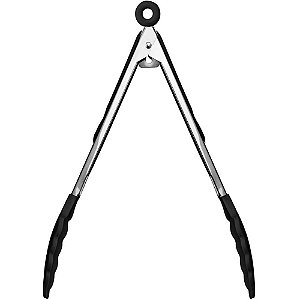 Pegador Multiuso em INOX e Silicone 30CM Preto UP Home - UD190