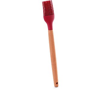 Utensílio Doméstico Pincel Silicone Cabo Madeira