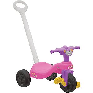 Triciclo Encantado com Empurrador Funções Passeio e Pedal