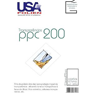 Transparência para Retroprojetor Manual Formato Carta 50 Microns - Caixa com 50 Unidades