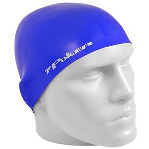 Touca para Natação em Silicone Azul - ALTA Fixação e Durabilidade