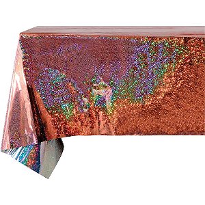 Toalha Plástica Rose GOLD Metalizada 137X274CM