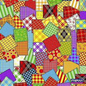TNT Estampado Festa Junina Retalhos Xadrez PATCH 1,40M X 25M - 40G