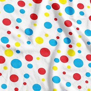 TNT Estampado 1,40M 40G Poá Colorido - Rolo de 25 Metros