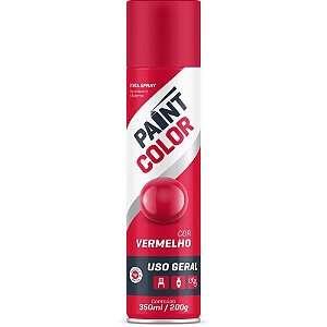 Tinta SPRAY Paintcolor 350ML Vermelho 200G