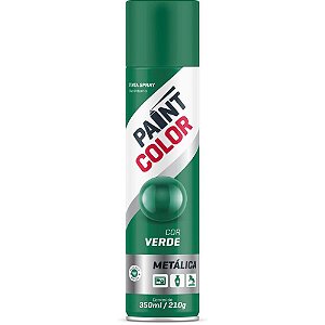 Tinta SPRAY Paintcolor 350ML Metálica Verde