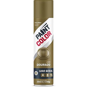Tinta SPRAY Paintcolor 350ML Dourado 200G