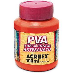 Tinta PVA 100ML Vermelho Fogo - Pacote com 06 Unidades