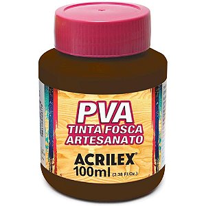 Tinta PVA 100ML Marrom Escuro - Pacote com 6