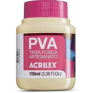 Tinta PVA Fosca para Artesanato 100ML COR Areia Pacote com 06