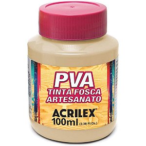 Tinta PVA Fosca para Artesanato 100ML COR Areia Pacote com 06
