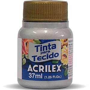 Tinta para Tecido Metálica 37ML Prata