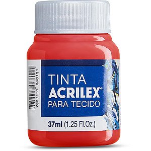 Tinta para Tecido Fosca 37ML Vermelho Fogo