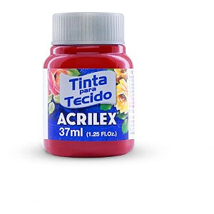 Tinta para Tecido Fosca 37ML Vermelho Escarlate