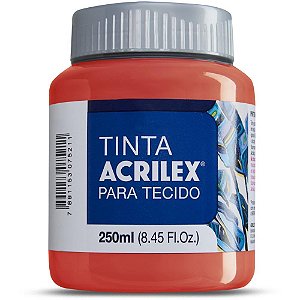 Tinta para Tecido Fosca 250ML Vermelho Fogo - Pacote com 3