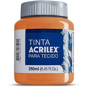 Tinta para Tecido Fosca 250ML Laranja Acrilex – Pacote com 3 Unidades