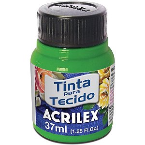 Tinta para Tecido Fluorescente 37ML Verde CX com 12