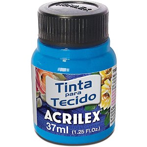 Tinta para Tecido Fluorescente 37ML Azul CX com 12