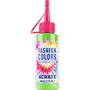 Tinta para Tecido Aquarela SILK 60ML Verde Folha CX com 06