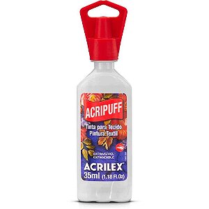 Tinta para Tecido Acripuff 35ML Branco Pacote com 6