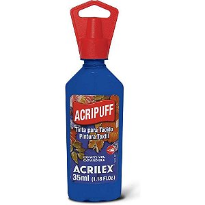 Tinta para Tecido Acripuff 35ML Azul Turquesa PCT com 06