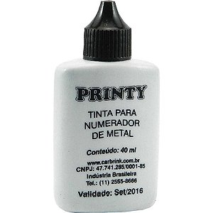 Tinta para Carimbo Vermelha 40ML Caixa com 12