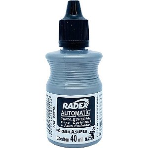 Tinta para Carimbo Preta 40ML Automático Caixa com 12