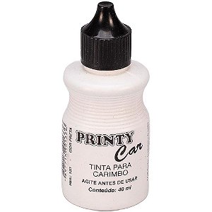 Tinta para Carimbo Preta 40ML - Caixa com 12 Unidades