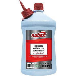 Tinta para Marcador de Quadro Branco Reabastecedor 1000ML Vermelho com Bico Dosador