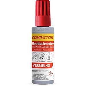 Tinta Marcador Quadro Branco Reabastecedor 030 Vermelho 30ML - Caixa com 12