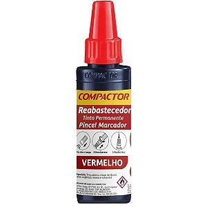 Tinta Marcador Permanente Reabastecedor 030 Vermelho CX com 12