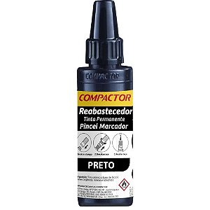 Tinta Marcador Permanente Reabastecedor Preto 30ML Caixa com 12