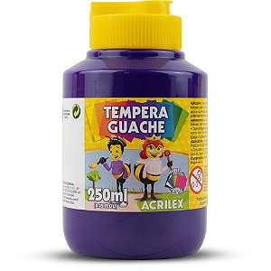 Tinta Guache 250ML Violeta - Pacote com 03 Unidades