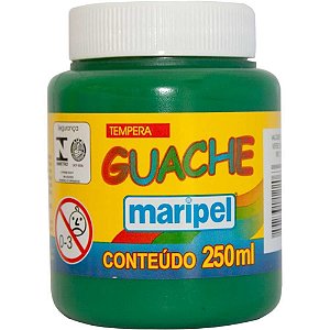 Tinta Guache 250ML Verde Escuro - Caixa com 06 Unidades