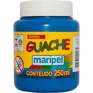 Tinta Guache 250ML Azul Escuro - Caixa com 06 Unidades