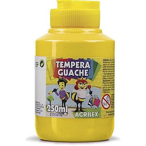 Tinta Guache 250ML Amarelo Ouro Pacote com 03