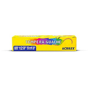 Tinta Guache 15ML 12 Cores Pacote com 6