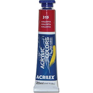 Tinta Acrílica ACRYLIC Colors 20ML Magenta - Caixa com 06 Unidades
